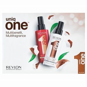 Revlon Professional Uniq One All In One Classic + Coconut All-in-One Multi-Benefit Treatment bezoplachová péče pro všechny typy vlasů 150 ml + 150 ml