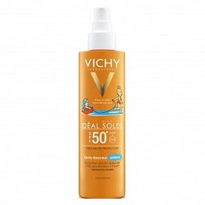 Vichy Idéal Soleil SPF50 Protection Anti-UV renforcée mléko na opalování ve spreji pro děti 200 ml