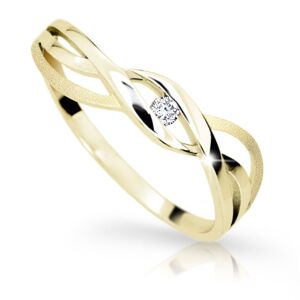 Zlatý prsten DF 1843 ze žlutého zlata, s briliantem
