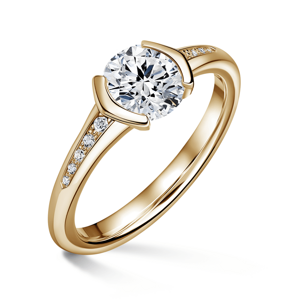 Harmonia | Zásnubní prsten se středovým kamenem 1.310ct, žluté zlato, s diamanty 58