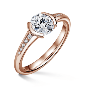 Harmonia | Zásnubní prsten se středovým kamenem 1.310ct, růžové zlato, s diamanty 46