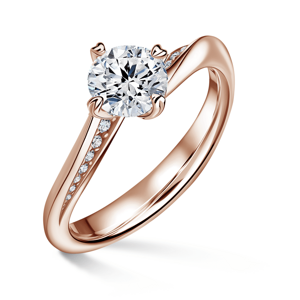 Freya Side Stones | Zásnubní prsten se středovým kamenem 1.000ct, růžové zlato, s diamanty 64