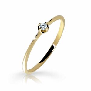 Zlatý zásnubní prsten DF 2931, žluté zlato, s briliantem 59